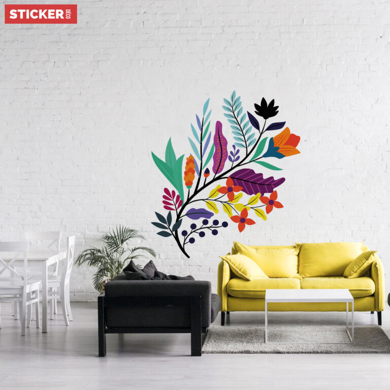 Sticker Composition Florale | Stickers Fleurs | Stickerdeco.fr