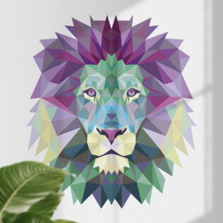 Sticker Lion Origami