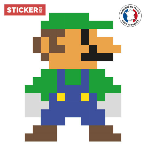 Sticker Pixel Art Luigi