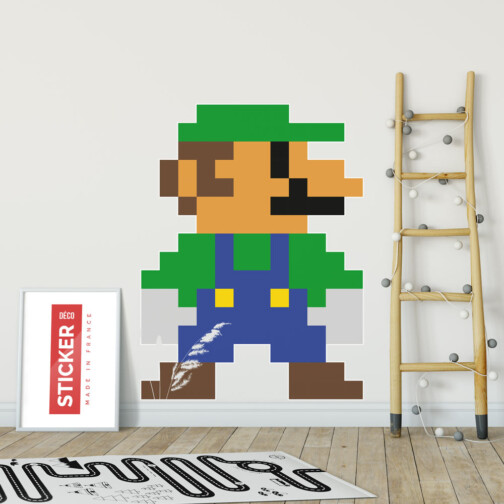 Sticker Pixel Art Luigi