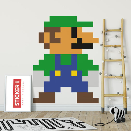 Sticker Pixel Art Luigi