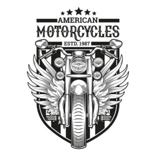 Sticker Moto Americaine