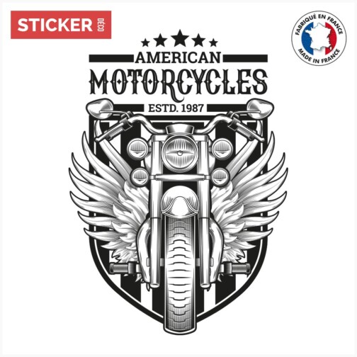 Sticker Moto Americaine