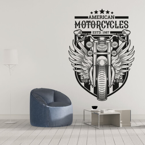 Sticker Moto Americaine