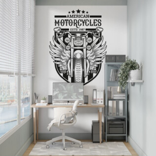 Sticker Moto Americaine