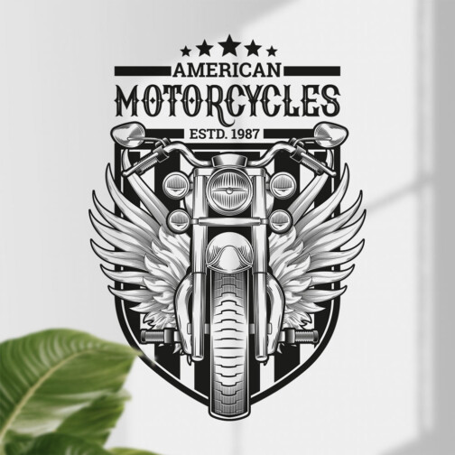 Sticker Moto Americaine