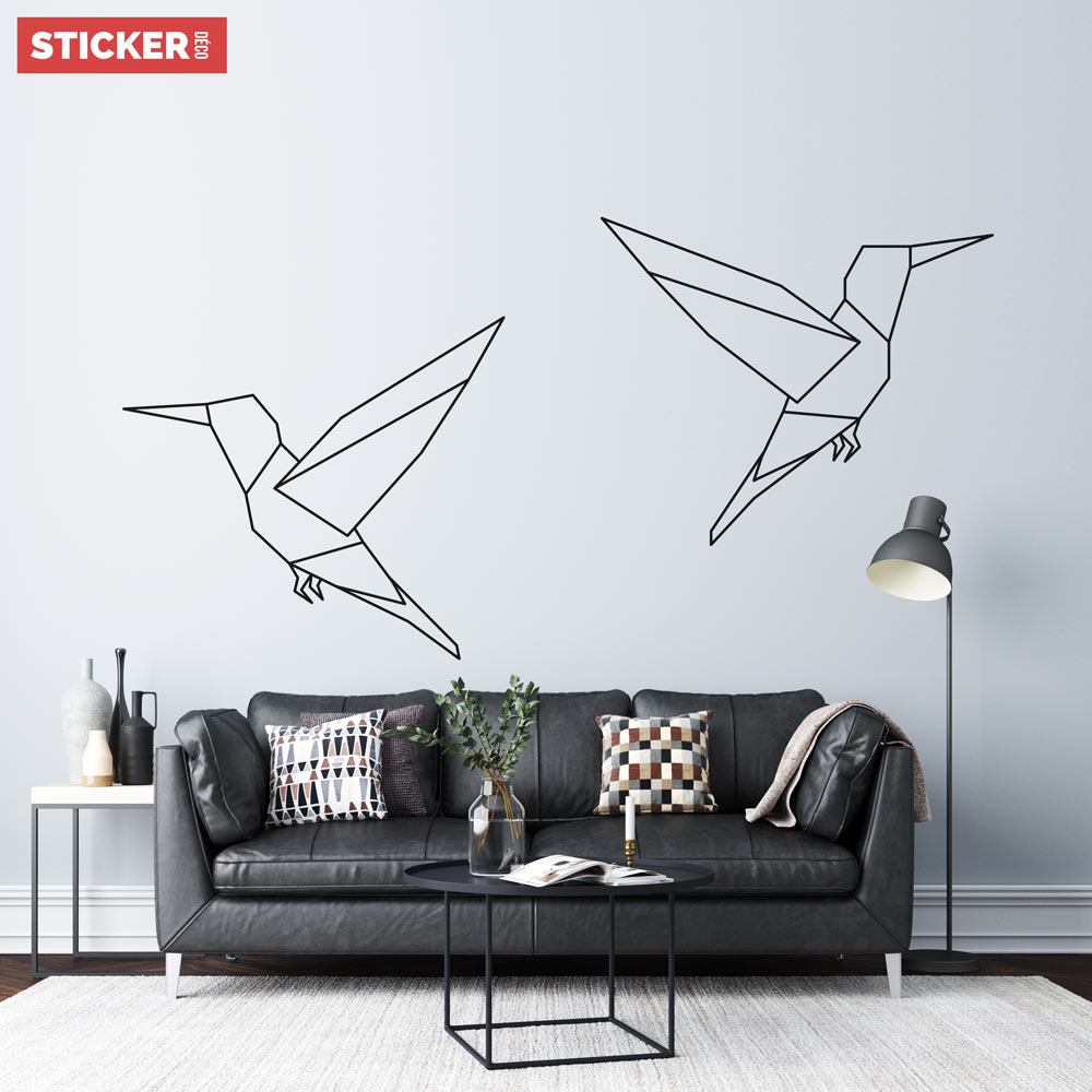 Stickers Décoratifs Oiseaux Transparents - Format A3 - Décoration Murale Et Fenêtre, Facile à Poser