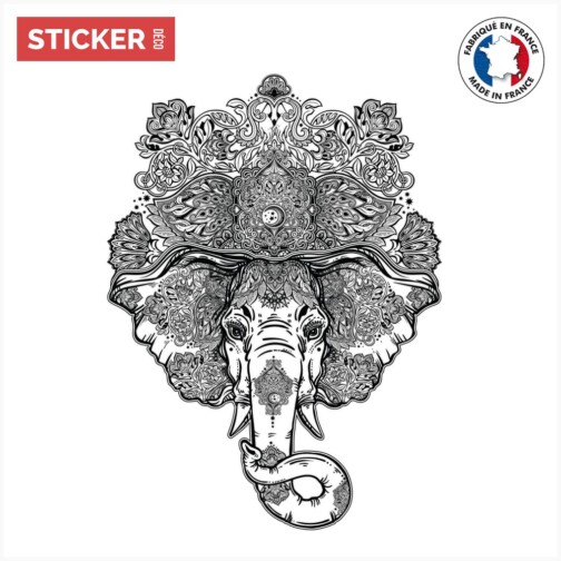 Sticker-Elephant-Mandala