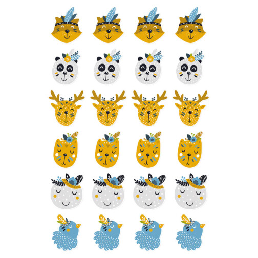 Sticker Animaux Kawaii Scandinave