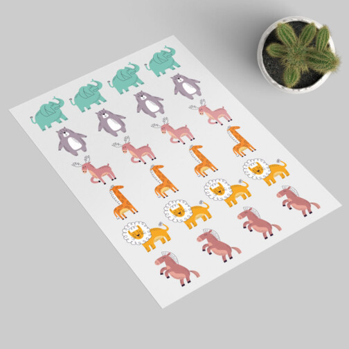 Sticker Animaux Savane