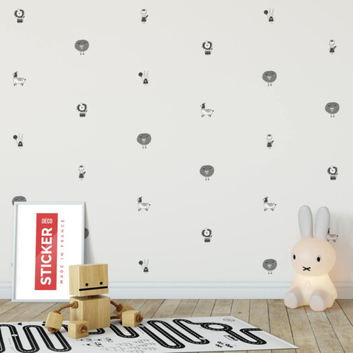 Sticker Animaux Scandinave