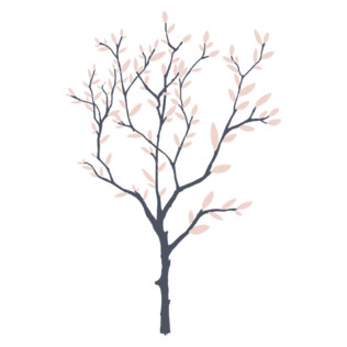 Sticker Arbre Rose