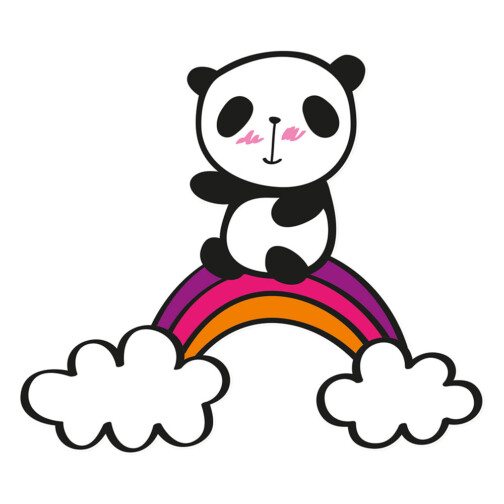 Sticker Arc En Ciel Panda