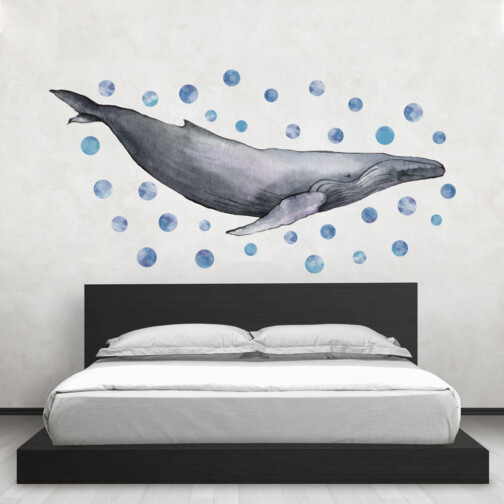 Sticker Baleine Grise