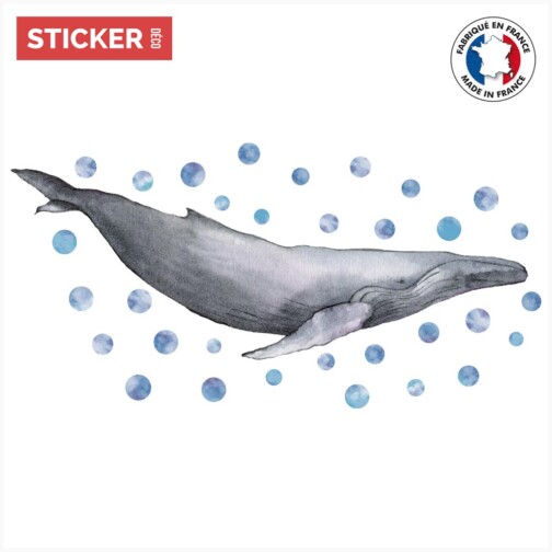 Sticker Baleine Grise 03