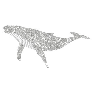 Sticker Baleine Mandala