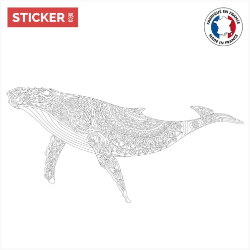 Sticker Baleine Mandala