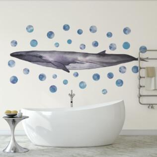 Sticker Baleine Plate