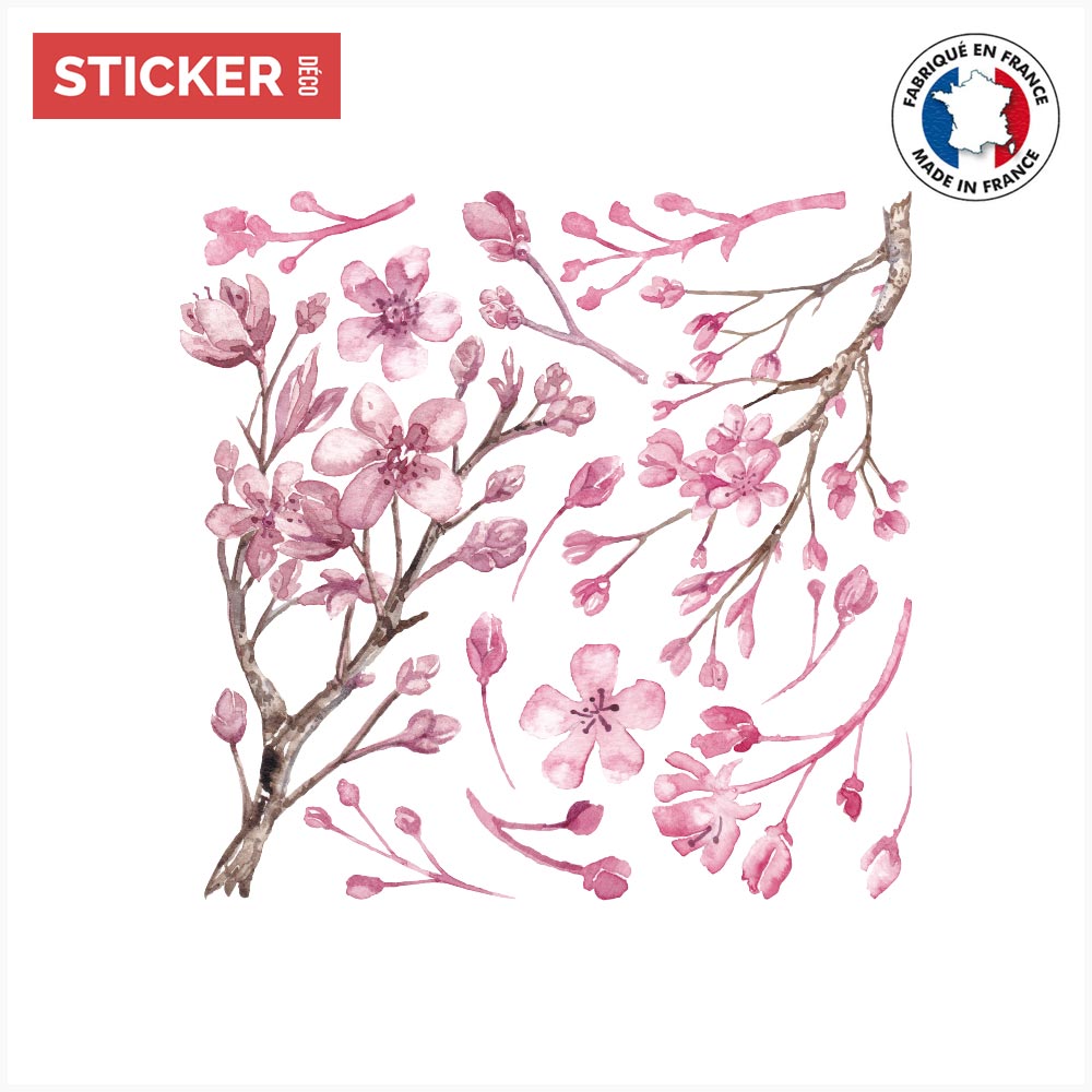 Stickers branche de cerisier sakura - Des prix 50% moins cher qu'en magasin