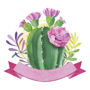 Sticker Cactus Fleur