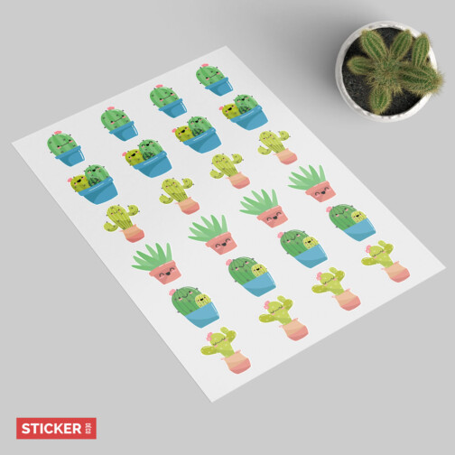 Sticker Cactus Kawaii