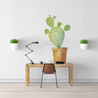 Sticker Cactus Pot