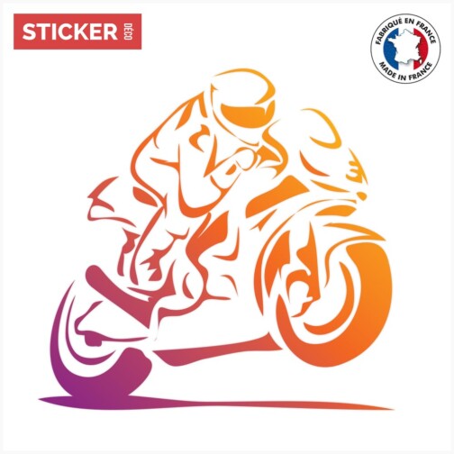 Sticker Coureur De Moto