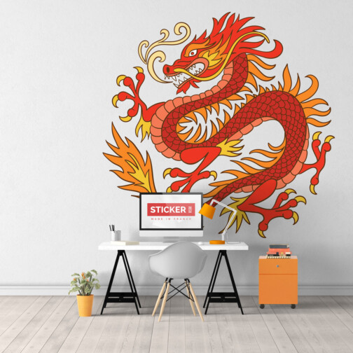 Sticker Dragon Chinois