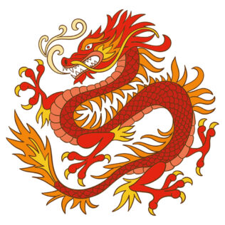 Sticker Dragon Chinois