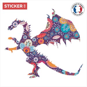 Sticker-Dragon-Floral