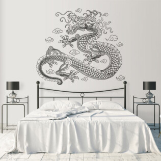 Sticker Dragon Impérial Noir