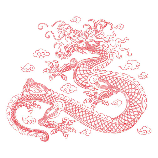 Sticker Dragon Imperial Rouge