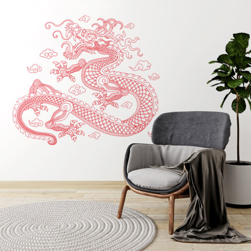 Sticker Dragon Imperial Rouge
