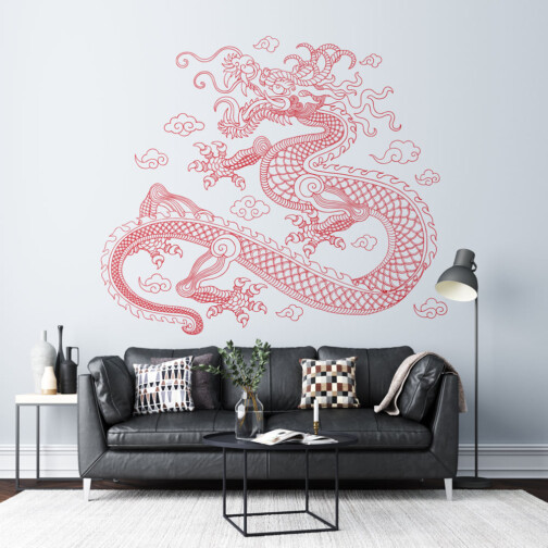Sticker Dragon Imperial Rouge