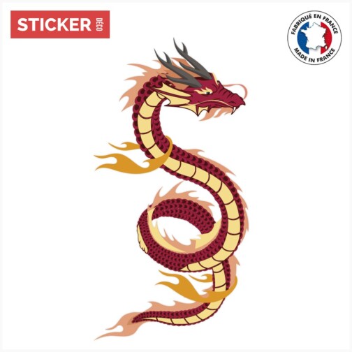 Sticker Dragon Rouge