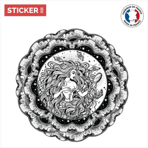 Sticker-Déesse-Mandala