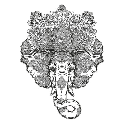 Sticker Elephant Mandala