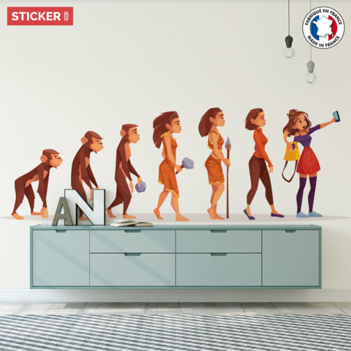Sticker Femme Evolution