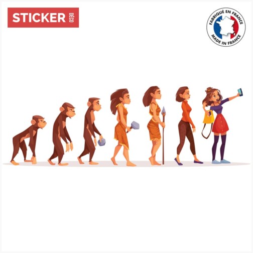 Sticker Femme Evolution