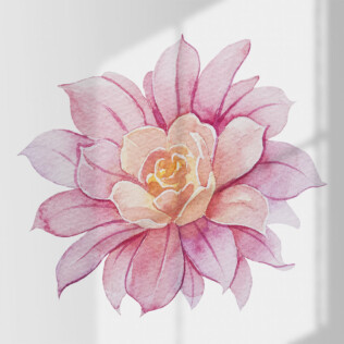 Sticker Fleur Rose