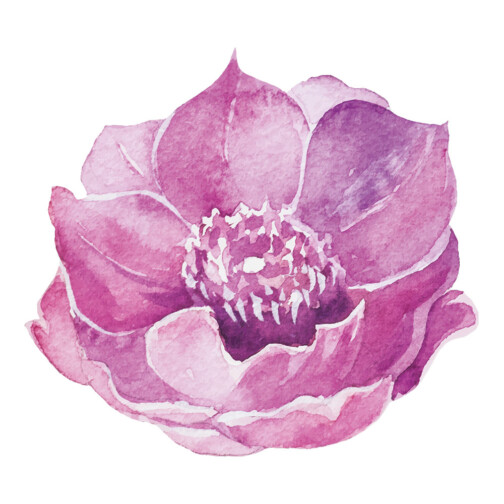 Sticker Fleur Violette