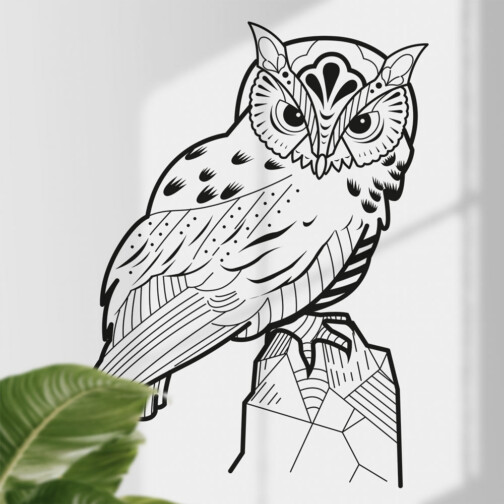Sticker Hibou Classique
