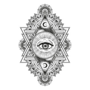 Sticker Illuminati Mandala