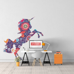 Sticker Licorne Floral