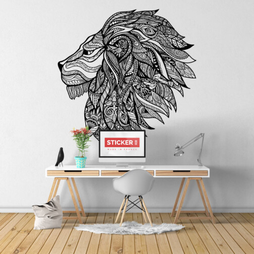 Sticker Lion Mandala