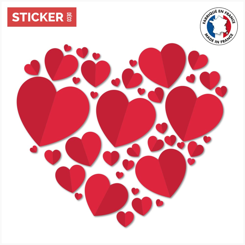 Sticker Love Coeur - Stickers Love - Autocollants