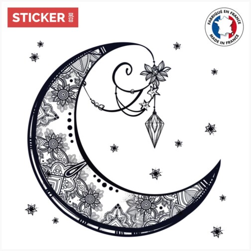 Sticker Lune Mandala