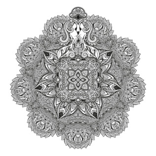 Sticker Mandala Fleurie