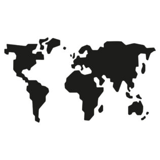 Sticker Map Monde Simple