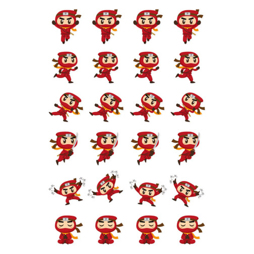 Sticker Ninja Rouge